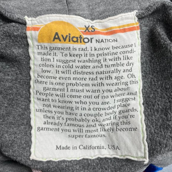 Aviator Nation Velvet Striped Pullover Hoodie - Picture 9 of 16